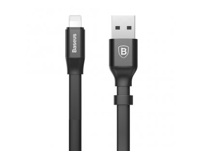 Nimble plochý kabel USB / Lightning s úchytem 2A 0,23M černý (CATMBJ-01)