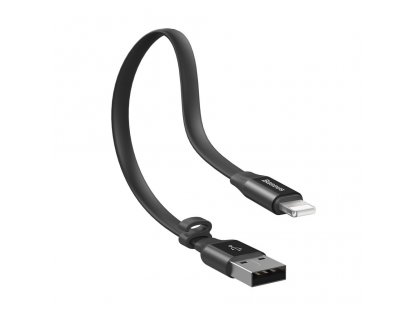 Nimble plochý kabel USB / Lightning s úchytem 2A 0,23M černý (CATMBJ-01)