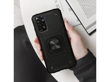 NITRO zadní kryt s kroužkem RING s funkcí stojánku pro XIAOMI Redmi NOTE 12 4G černý