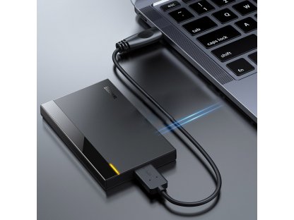 Ochranné pouzdro pro HDD SSD disk SATA 2,5'' USB 3.2 Gen 1 (5 Gb/s) micro USB SuperSpeed + kabel černý (CAYPH-A01)