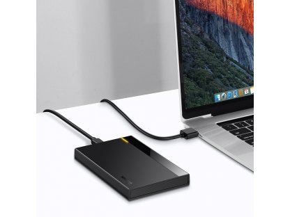 Ochranné pouzdro pro HDD SSD SATA 2,5'' USB 3.2 Gen 1 (5 Gb/s) USB Type C + kabel černý (CAYPH-B01)