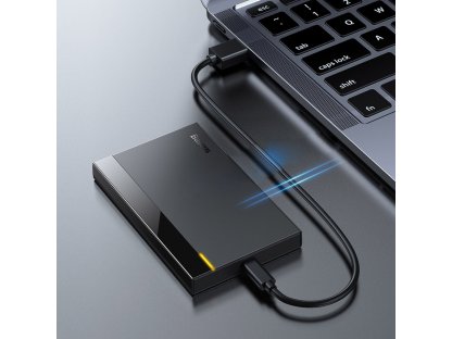 Ochranné pouzdro pro HDD SSD SATA 2,5'' USB 3.2 Gen 1 (5 Gb/s) USB Type C + kabel černý (CAYPH-B01)