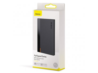 Ochranné pouzdro pro HDD SSD SATA 2,5'' USB 3.2 Gen 1 (5 Gb/s) USB Type C + kabel černý (CAYPH-B01)