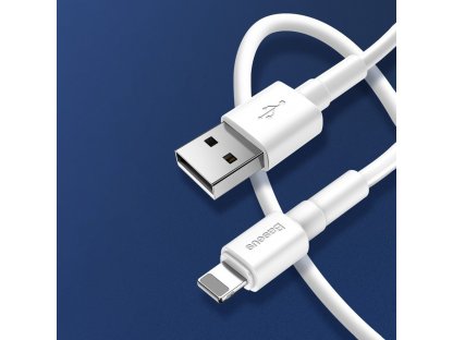 odolný kabel USB / Lightning 2.4A 1m bílý (CALSW-02)