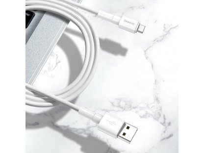 odolný kabel USB / micro USB 2.4A 1m bílý(CAMSW-02)