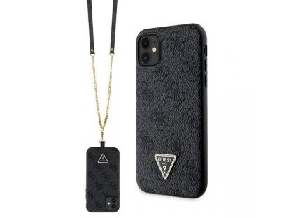 Original faceplate case GUESS GUHCN61P4TDSCPK for iPhone 11 (Metal Logo Starss Crossbody / black)