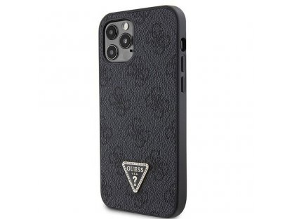 Original faceplate case GUESS GUHCP12MP4TDSCPK for iPhone 12 / 12 PRO (Metal Logo Starss Crossbody / black)