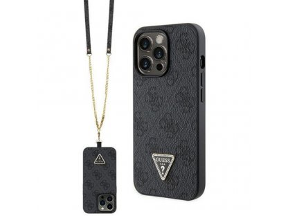 Original faceplate case GUESS GUHCP13XP4TDSCPK for iPhone 13 PRO MAX (Metal Logo Starss Crossbody / black)