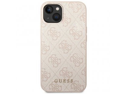 Original faceplate case GUESS GUHCP14SG4GFPI for iPhone 14 (4G Gold Logo / pink)