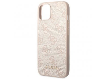 Original faceplate case GUESS GUHCP14SG4GFPI for iPhone 14 (4G Gold Logo / pink)