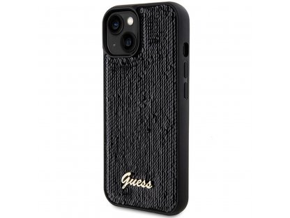 Pouzdro GUESS Sequin Script Metal pro iPhone 14 - černé