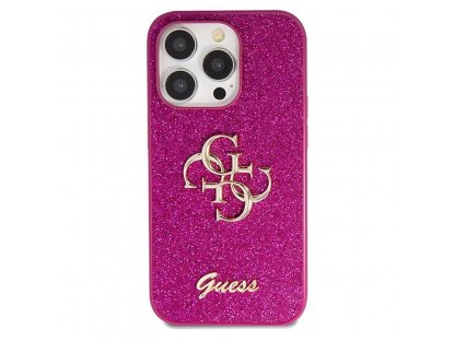 Pouzdro GUESS Fixed Glitter Big 4G pro iPhone 15 Pro - fialové