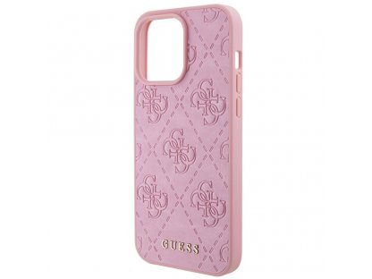 Original faceplate case GUESS GUHCP15LP4EPMP for iPhone 15 PRO (Quilted 4G Classic / pink)