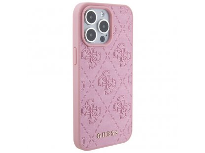 Original faceplate case GUESS GUHCP15LP4EPMP for iPhone 15 PRO (Quilted 4G Classic / pink)