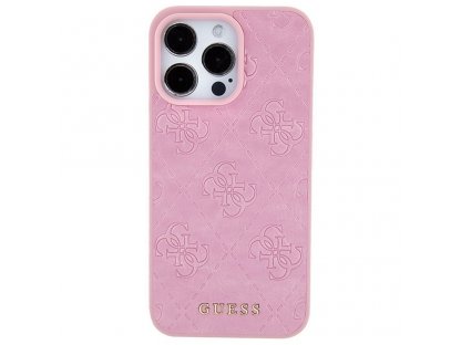 Original faceplate case GUESS GUHCP15LP4EPMP for iPhone 15 PRO (Quilted 4G Classic / pink)