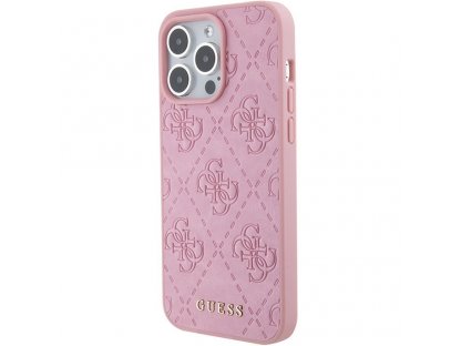 Original faceplate case GUESS GUHCP15LP4EPMP for iPhone 15 PRO (Quilted 4G Classic / pink)