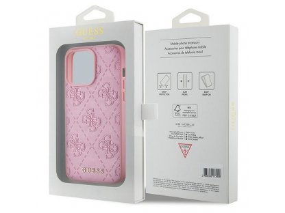 Original faceplate case GUESS GUHCP15LP4EPMP for iPhone 15 PRO (Quilted 4G Classic / pink)