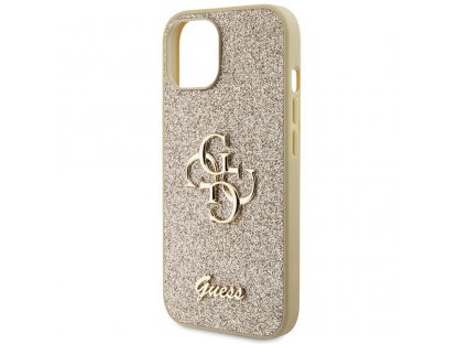 Original faceplate case GUESS GUHCP15MHG4SGD for iPhone 15 PLUS (Fixed Glitter Big 4G / gold)