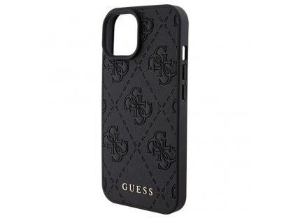 Originální pouzdro GUESS pro iPhone 15 (Quilted 4G Classic / černé)