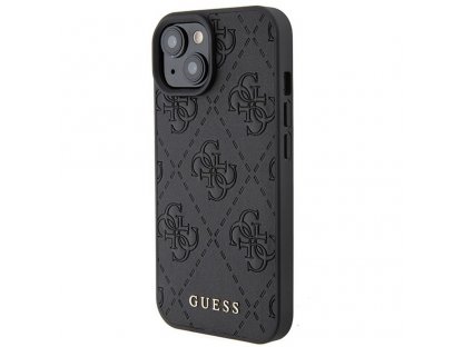 Originální pouzdro GUESS pro iPhone 15 (Quilted 4G Classic / černé)