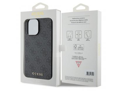 Original faceplate case GUESS GUHCP15XG4GFGR for iPhone 15 PRO MAX (4G Metal Logo / grey)