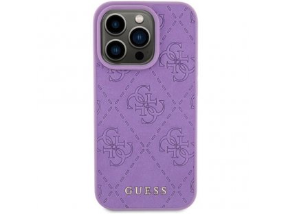 Original faceplate case GUESS GUHCP15XP4EPMU for iPhone 15 PRO MAX (Quilted 4G Classic / light purple)