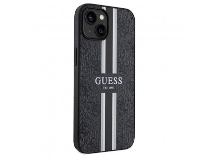 Pouzdro GUESS kompatibilní s Magsafe 4G Printed Stripes pro iPhone 15 - černé