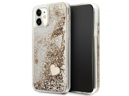 Pouzdro GUESS Liquide Glitter Charms pro iPhone 11 - zlaté