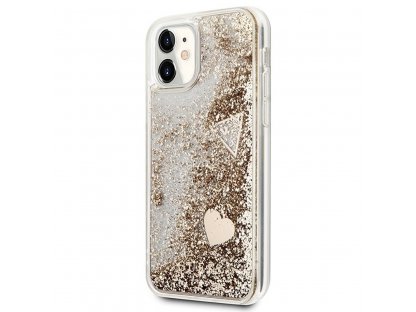 Pouzdro GUESS Liquide Glitter Charms pro iPhone 11 - zlaté