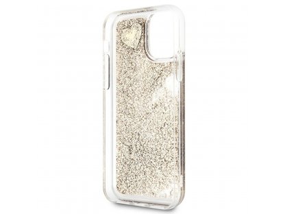 Pouzdro GUESS Liquide Glitter Charms pro iPhone 11 - zlaté