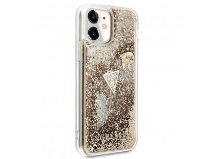 Pouzdro GUESS Liquide Glitter Charms pro iPhone 11 - zlaté