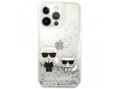 Original faceplate case KARL LAGERFELD KLHCP13LGKCS for iPhone 13 PRO (Liquid Glitter K&C / silver)