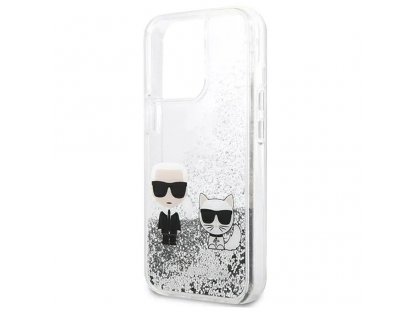 Original faceplate case KARL LAGERFELD KLHCP13LGKCS for iPhone 13 PRO (Liquid Glitter K&C / silver)