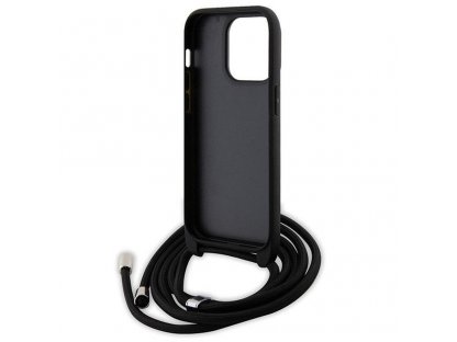 Original faceplate case KARL LAGERFELD KLHCP13LSAKCPSK for iPhone 13 Pro (Saffiano KC Metal PIN Crossbody / black)