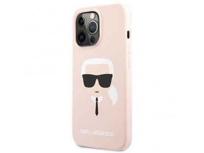 Original faceplate case KARL LAGERFELD KLHCP13LSLKHLP for iPhone 13 PRO (Silicone K. Head / light pink)