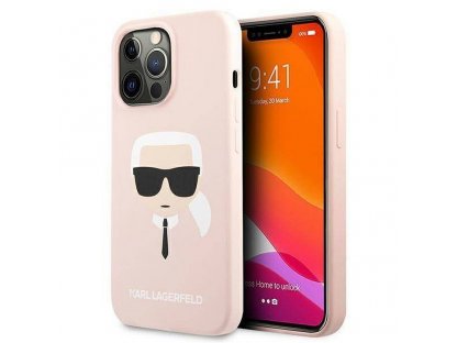 Original faceplate case KARL LAGERFELD KLHCP13LSLKHLP for iPhone 13 PRO (Silicone K. Head / light pink)