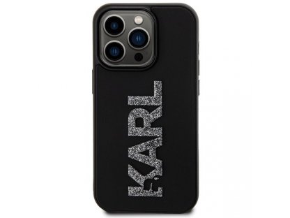 Original faceplate case KARL LAGERFELD KLHCP15L3DMBKCK for iPhone 15 PRO (3D Logo Glitter  / black)