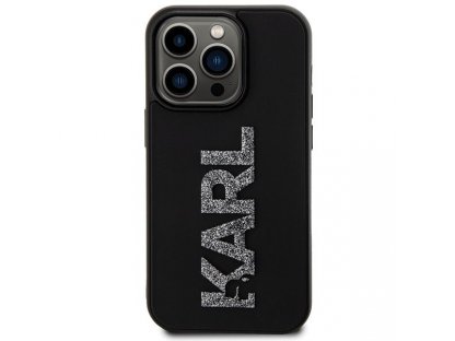 Original faceplate case KARL LAGERFELD KLHCP15X3DMBKCK for iPhone 15 PRO MAX(3D Logo Glitter  / black)