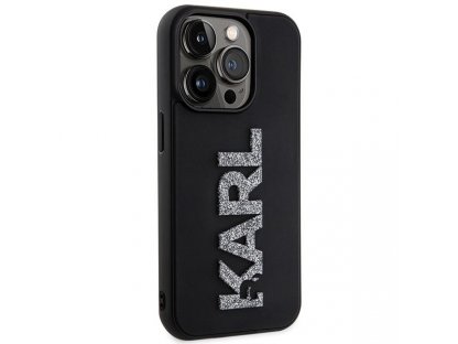 Original faceplate case KARL LAGERFELD KLHCP15X3DMBKCK for iPhone 15 PRO MAX(3D Logo Glitter  / black)