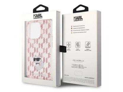 Original faceplate case KARL LAGERFELD KLHCP15XHNCMKLP for iPhone 15 PRO MAX (Monogram / pink)