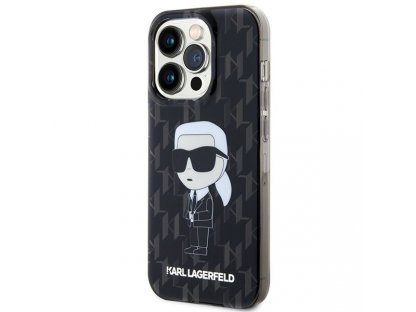 Original faceplate case KARL LAGERFELD KLHCP15XHNKMKLK for iPhone 15 PRO MAX (Ikonik Monogram / black)