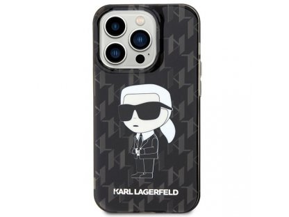 Original faceplate case KARL LAGERFELD KLHCP15XHNKMKLK for iPhone 15 PRO MAX (Ikonik Monogram / black)