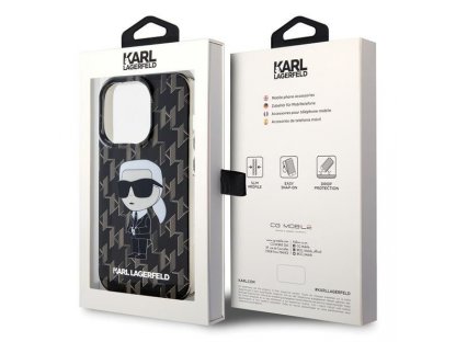 Original faceplate case KARL LAGERFELD KLHCP15XHNKMKLK for iPhone 15 PRO MAX (Ikonik Monogram / black)