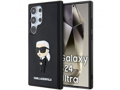 Pouzdro KARL LAGERFELD (3D RUBBER IKONIK NFT) pro SASMSUNG S24 Ultra - černé