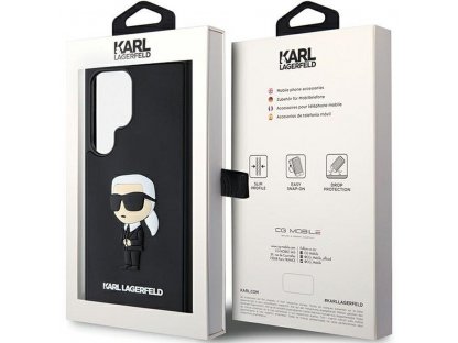 Pouzdro KARL LAGERFELD (3D RUBBER IKONIK NFT) pro SASMSUNG S24 Ultra - černé