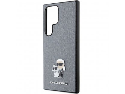 Pouzdro KARL LAGERFELD (SAFFIANO KC PIN) pro SASMSUNG S24 Ultra - šedé