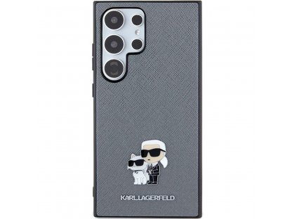 Pouzdro KARL LAGERFELD (SAFFIANO KC PIN) pro SASMSUNG S24 Ultra - šedé