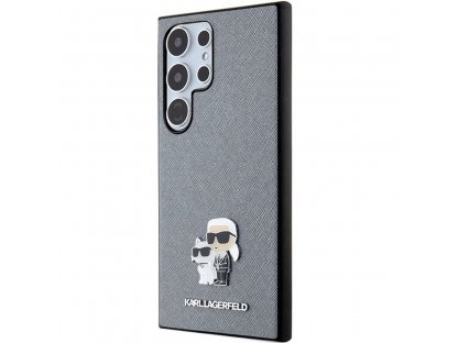 Pouzdro KARL LAGERFELD (SAFFIANO KC PIN) pro SASMSUNG S24 Ultra - šedé