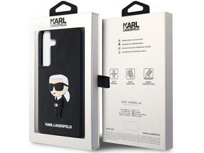 Kryt KARL LAGERFELD (3D RUBBER IKONIK NFT) pro SASMSUNG S24 Plus - černý