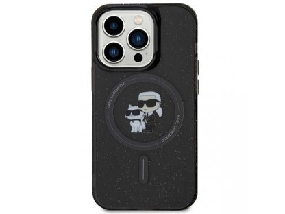 Original faceplate case KARL LAGERFELD KLHMP15LHGKCNOK for iPhone 15 PRO (Glitter + MAG / black)